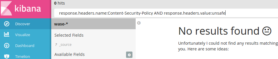 Query String fails in Kibana